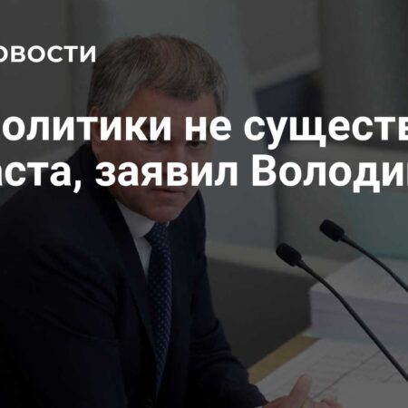 Володин: Опыт и Ответственность, а Не Возраст, Определяют Политику