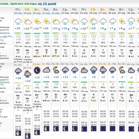 Погода в Москве: Прогноз на начало следующей недели