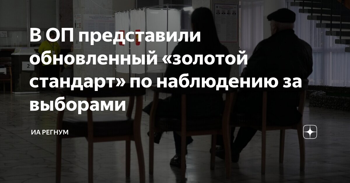 Preview В ОП РФ представили обновленный золотой стандарт наблюдения на выборах