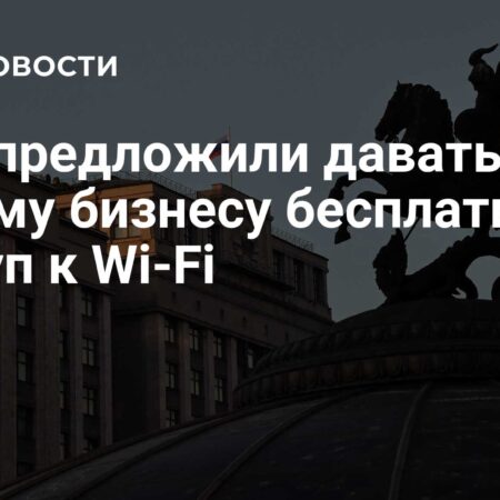 Депутаты фракции ‘Новые люди’ предложили давать малому бизнесу бесплатный Wi-Fi