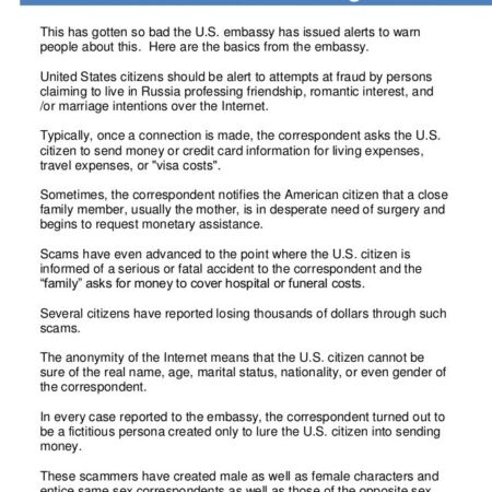 Russians Warned About Dating Site Scams